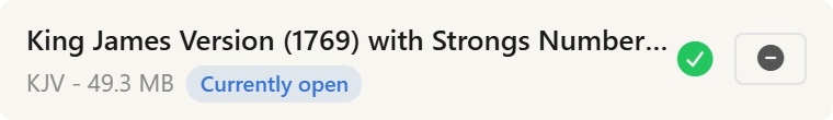 A translation card mid-download, with its progress bar